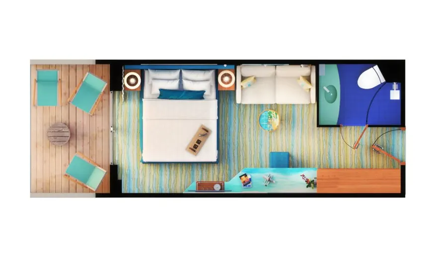 Extended Balcony Staterooms aboard Margaritaville at Sea Islander — photo 4
