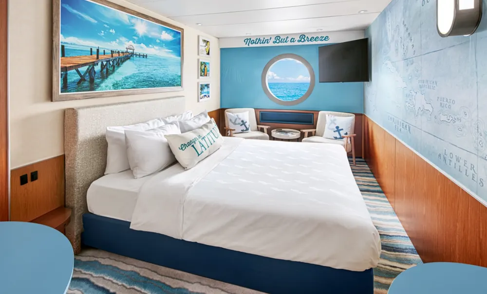 Picturesque Oceanview Staterooms aboard Margaritaville at Sea Paradise