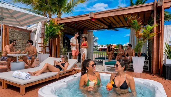 Bahama Bay All-Inclusive Cabana with Private Jacuzzi (for up to 8) shore excursion in Nassau, Bahamas