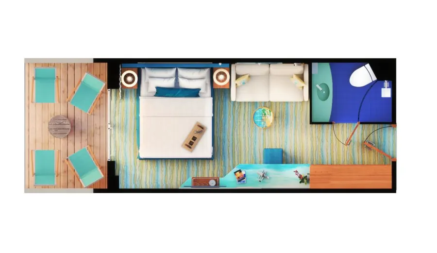 Wake View Balcony Staterooms aboard Margaritaville at Sea Islander — photo 4
